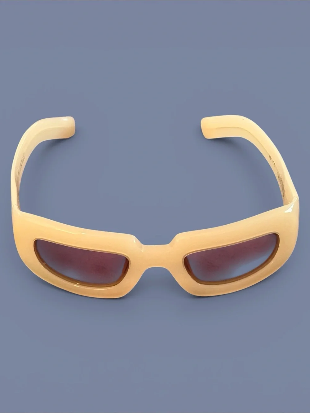 KALEOS Ardmore Cream  Chunky Rectangular Sunglasses 53-25 Never Worn
